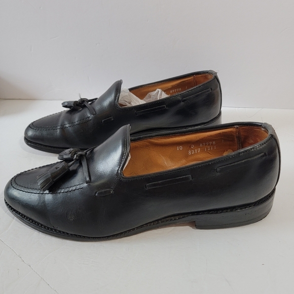 Allen Edmonds Grayson Tassel Penny Loafer Slip On Sz 10D Black Leather Old Money main image 10
